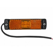 Фонарь маркерный желтый с проводом 12-24 V