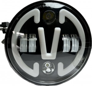 Фара диодная КАМАЗ Нива 12-24V LED (V) ближ+дальн+обод