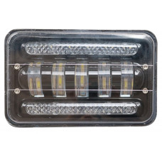Галогенка 5 диодов с ДХО 50W 12-24V, 170*110мм