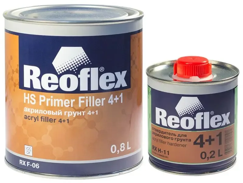 Грунт акрил белый 0,8л 2К 4+1 Reoflex