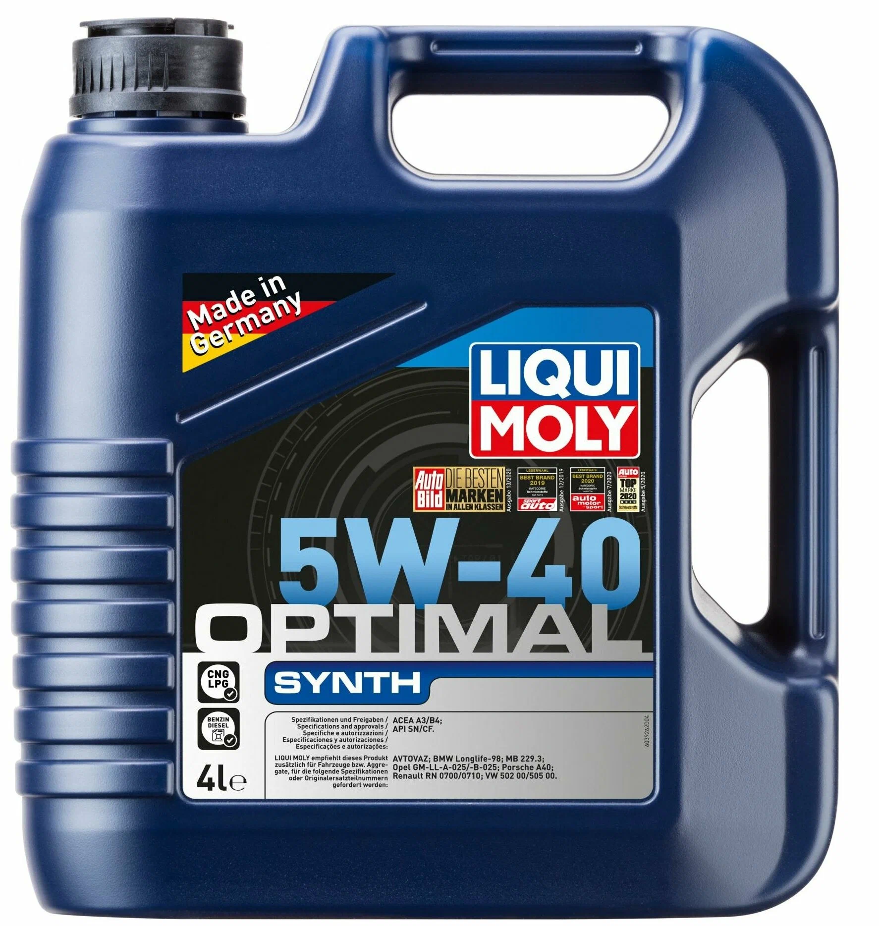 Масло LIQUI MOLY 5W40 LM Optimal 4л