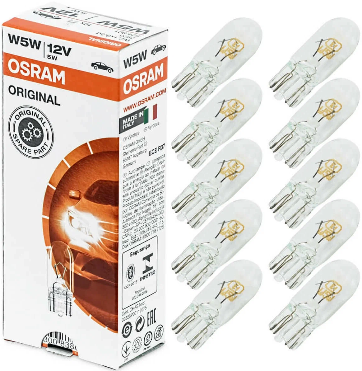 Лампа 12V W5W Mistar