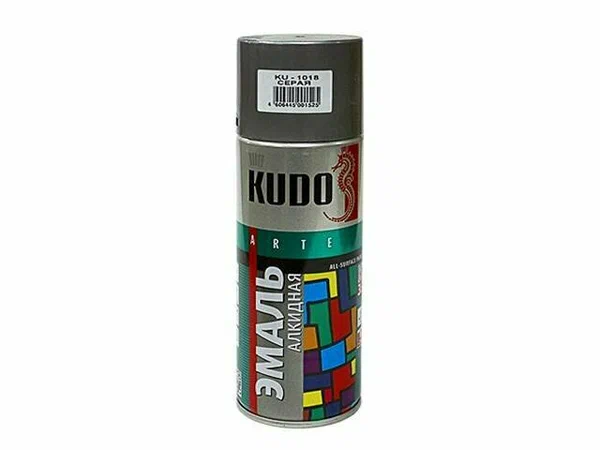 KUDO эмаль универсальная серая 520мл
