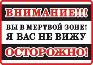 Табличка бумажная Мертвая Зона