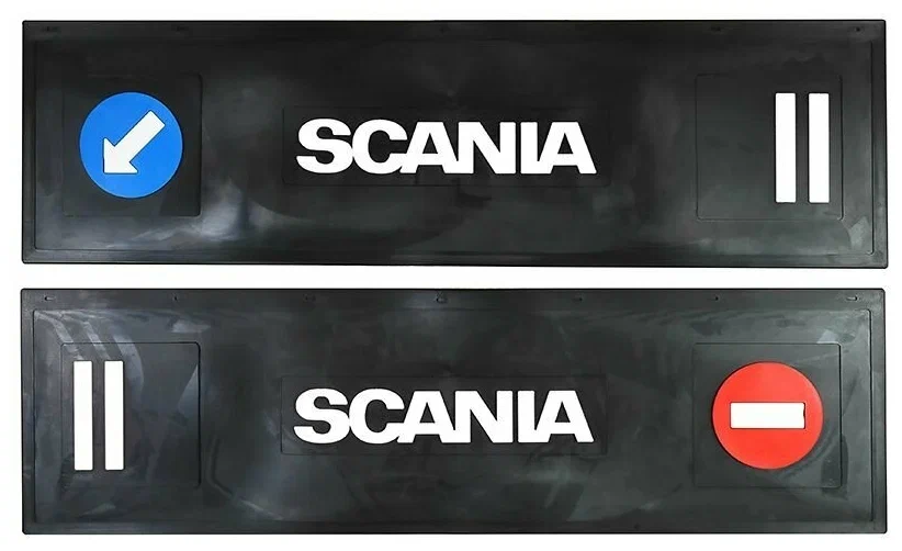 Брызговик 120*36 Scania стрелка, стоп (пара)