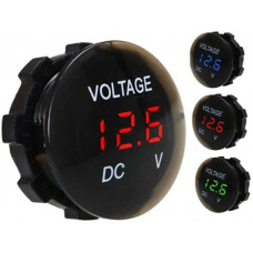 Вольтметр круглый врезной 12-24