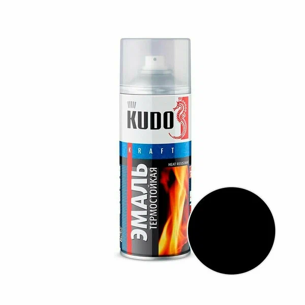 Эмаль для бампера черная KUDO 520мл
