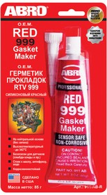 Герметик прокладок АБРО, красный 911-АВ-R, 85гр.(12шт)