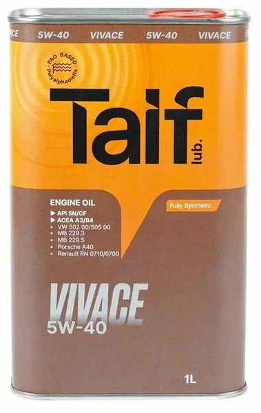 Масло TAIF VIVACE 5W40 1л
