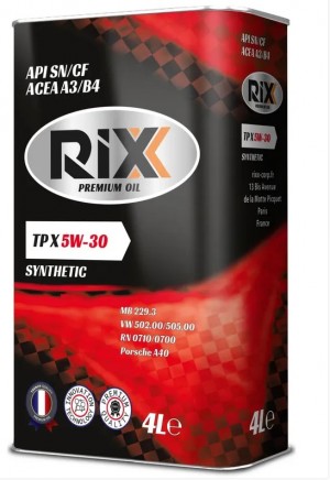 Масло RIXX 5W30 SN/CF син 4л